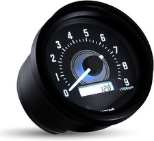 Daytona Velona Motorcycle Electric Tachometer Gb350 Black Body White Led picture