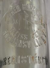 1800s Fred Hinckel Blob Top Weiss Beer Bottle Normansville, NY USA picture