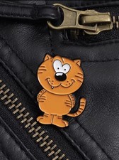 Nostalgic Heathcliff The Cat Hat Pin Lapel Brooch with Backing 80’s Cartoon Pin picture