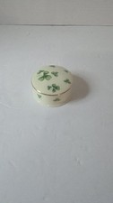 Vintage Lefton China Clover Trinket Box Very Nice Original Tag Fast Shipping  picture