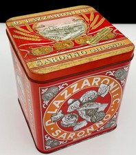 Vintage D. Lazzaroni Amaretti Di Saronno Italian Cookie Tin Milano Fabbrica  picture