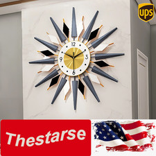 60x60cm Large Retro Metal Art Clock Mid Century Modern Wall Vintage Wall Clock picture