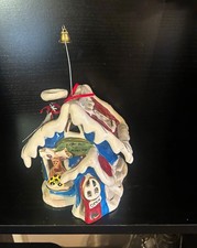 Blue Sky Originals Heather Goldminc Toy Repair Shop Reindeer Ceramic House picture