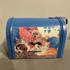 Vintage J.S.N.Y. Kitten And Puppy Tin 5” Mailbox picture