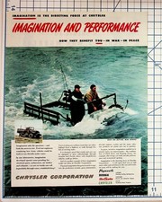 WWII Chrysler Magazine Ad Military Truck Jeep Water Performance War Bonds picture