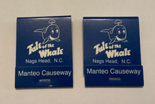 2 Vintage Tale of The Whale Restaurant Matchbook Nags Head NC Advertising Full picture