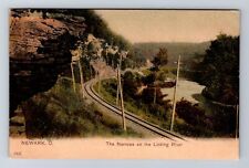 Newark OH-Ohio, The Narrows On The Licking River, Railroad, Vintage Postcard picture