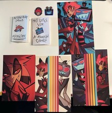 Hazbin Hotel Vox & Alastor Radiostatic Prints & Stickers & Mini-Comics 8pcs LOT picture