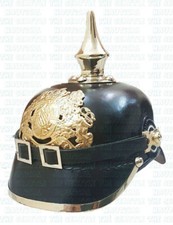 Imperial Bavarian Militaria Leather Helmet New German Leather Pickelhaube Helmet picture