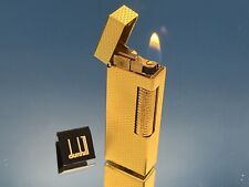 1960 Dunhill Rollagas Basket Gold filled Lighter #291 Warranted picture
