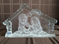 Goebel Clear & Frosted Glass Nativity Scene Figurine TMK-5 Circa 1972-1979 picture
