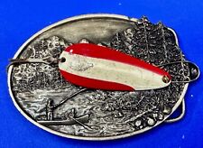 Fishing Commemorative Vintage 1982 Bergamot Modified with hook lure belt buckle picture