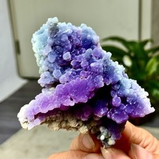 140G Natural purple grape agate quartz crystal granular mineral specimen- picture