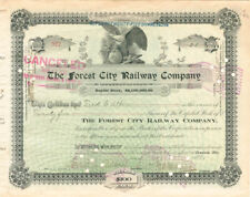 Forest City Railway Co. - Stock Certificate - Railroad Stocks picture