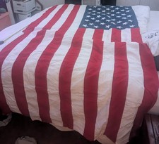 Vtg Valley Forge BEST 2x2 Ply Cotton American Flag 50  4.5'x9' picture