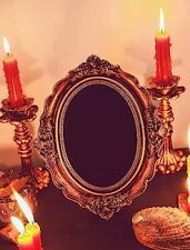 Black Scrying Mirror Witchcraft Mirror Scrying Tools Altar Kit Supplies Divin... picture