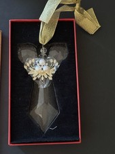 Cut Glass Angel Ornament w/Faux Pearls &  Crystals White 2k picture