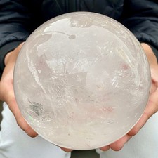 6.15LB Large Natural White Crystal Clear Quartz Crystal Sphere Ball Healing picture