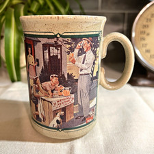 Vintage Watkins 1955 Calendar Stoneware Coffee Mug Made in England Nectar Stand  picture