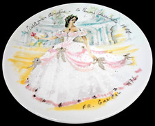 D'Arceau Limoges Porcelain France Scarlet in Crinoline Les Femme Du Siècle 1865 picture