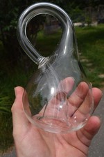 Klein Bottle  6 Inches Tall  Clear Blown Glass Math Collectible Demonstration picture