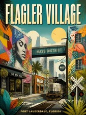 Fort Lauderdale Flagler Village Poster Wall Art Print Ultra-HD picture