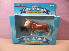 Ertl Farm Country Polled Hereford Bull w Calf Collectible Farm Animals NIB 1995 picture