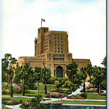 c1940s Los Angeles, CA Elks Temple #99 Art Deco Architecture Palm Garden PC A246 picture