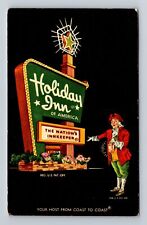 Quebec Canada, Holiday Inn, Host & Marque, Rond Point, Vintage c1964 Postcard picture