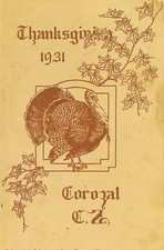 Thanksgiving 1931 Panama Canal Zone Menu Roster 11th Engineers US Army picture