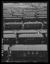 Sandusky Ohio 1943 Coal Cars Pennsylvania Railroad Docks Classification Yard picture