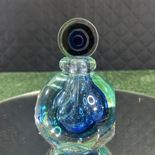 Luigi Onesto For Murano Sommerso Slice Perfume Bottle Bullseye Stoppy picture