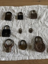 (9) Vintage Lot Of Pad Locks picture