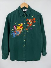 Vintage 90s Disney Catalog Winnie Pooh Embroidered Shirt Medium Fall Harvest picture