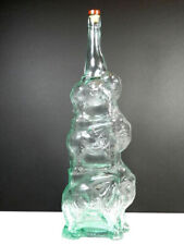 Vintage Green Glass Elephant Bottle Italy picture