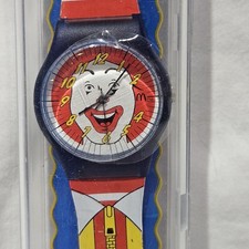 Vintage 1996 Ronald McDonald Wrist Watch Kimberly Clark, With Case picture