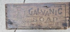 Antique R.B. Johnson Soap Co. Wooden Crate – Galvanic Soap – Milwaukee, Wis picture