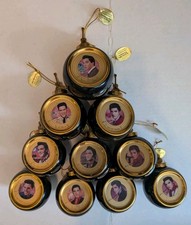 1998 1999 Elvis Presley Set Of 10 Bradford Exchange Christmas Ornaments picture
