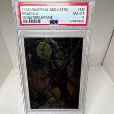 Topps 1994 Universal Monsters Monsterchrome M2 Dracula PSA 8 picture