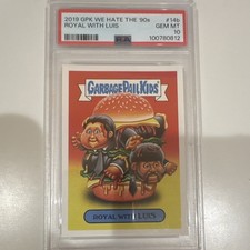Topps 2019 GPK We Hate the '90s '90s Films Sticker #14b Royal With Luis PSA 10 picture
