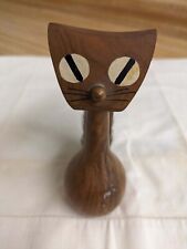 Vtg. Oliv-Art cat: MCM stylized with brush tail. picture