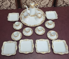 Noritake CHRISTMAS BALL Demitasse Coffee Set, Square Plates & Serv Pcs for 6 picture