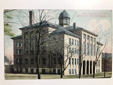 1908 High School Building Greetings From Kankakee Illinois Postcard picture