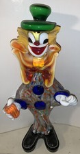 Vintage Clown Figurine Murano Hand Blown 13