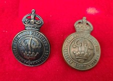 Set of 2 Genuine Canadian Princess Patricia's Canadian Light Infantry Cap Badge picture