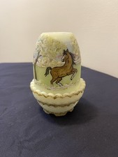 *RARE* Fenton Fairy light H/P Marilyn Wagner with Horse 2 PC Fairy Light GLOWS picture