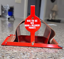 Vintage Brown & Williamson Red Metal Cigarette Roller  Display w/ Strap picture