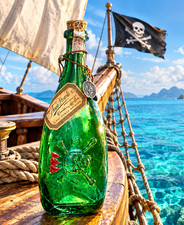 Captain Jack Sparrow 3 Hearts Rum Bottle (Empty) by Johnny Depp  1st Edition Run picture
