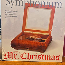 Mr. Christmas Symphonium Wood Music Box with Interchangeable Disks picture