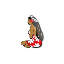 Pack x5 STICKERS STICKERS vinyl Vahiné Tahiti Hinano tiara flower 9cm picture